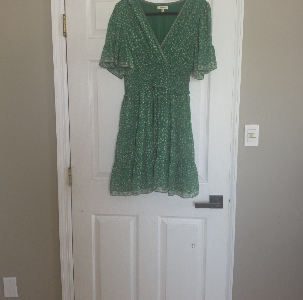 Max Studio Green Floral Midi Dress - Picture 3 of 3